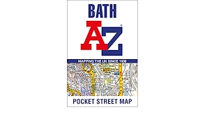 Bath UK Detailed Pocket Street Map. This A-Z map of Bath is a full color, single sided, fold-out street map covering an area extending to: Lansdown Batheaston Bathford University of Bath Combe Down South Stoke Whiteway Weston There is also a large scale c
