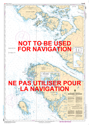 3986 - Browning Entrance - Canadian Hydrographic Service (CHS)'s exceptional nautical charts and navigational products help ensure the safe navigation of Canada's waterways. These charts are the 'road maps' that guide mariners safely from port to port. Wi