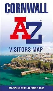 Cornwall UK Travel & Road Map. This is a comprehensive, full-color map of Cornwall that offers detailed town plans and essential tourist information. It includes an index of noteworthy places to visit and provides information about information centers, ca