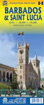 Barbados & Saint Lucia Road Map. This eastern Caribbean island is an independent British Commonwealth nation. Explore Barbados with this detailed road map showing the sites. Includes an inset map of the capital Bridgetown, known for Colonial buildings, gr