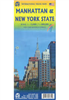 Manhattan & NY State Travel Map. This updated edition stretches from the northern edge of Central Park to The Battery and shows subway lines and railways where they actually travel, not just the stations. All ferry routes are included. The core of the s