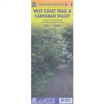 West Coast Trail BC Hiking Map. This is a topographic map that covers the popular West Coast Trail on Vancouver Island, British Columbia. One of the best coastal hikes that will take you on an 80 kilometer hike along some majestic coast line. Compliment y
