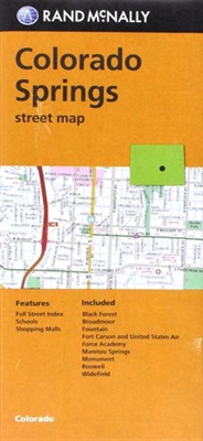 Colorado Springs local street map. Rand McNallys folded map featuring the streets of Colorado Springs is a must-have for anyone traveling in and around this part of Colorado, offering unbeatable accuracy and reliability at a great price. Our trusted carto