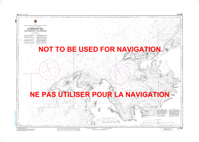 4665 - St. Margaret Bay and Approaches - Canadian Hydrographic Service (CHS)'s exceptional nautical charts and navigational products help ensure the safe navigation of Canada's waterways. These charts are the 'road maps' that guide mariners safely from po