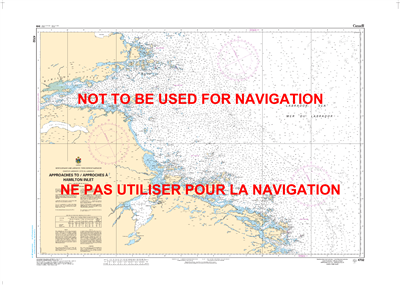 4732 - Approaches to Hamilton Inlet - Canadian Hydrographic Service (CHS)'s exceptional nautical charts and navigational products help ensure the safe navigation of Canada's waterways. These charts are the 'road maps' that guide mariners safely from port