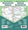 Oregon Washington Road Map.  This is a detailed road map which covers Bellingham, Columbia River Gorge, Crater Lake National Park, major cities, and more.