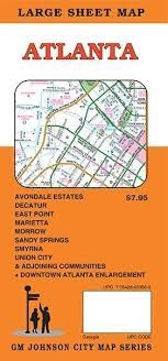 Atlanta Georgia Road Map. This is a detailed GM Johnson street map which includes the following areas:  Avondale Estates, Decatur, East Point, Marietta, Morrow, Sandy Springs, Smyrna, Union City and Adjoining communities, plus a downtown Atlanta enlargeme