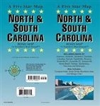 North & South Carolina Travel Map.   This map covers Asheville, Charleston, Charlotte, Columbia, Durham, Fayetteville, Greenville, Myrtle Beach, Raleigh, Spartanburg, Triad Area, Wilmington, Great Smoky Mountains Area, and a Mileage Chart.