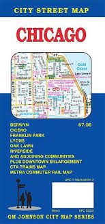 Chicago Illinois Road Map.  This is a detailed map including Berwyn, Cicero, Franklin Park, Lyons, Oak Lawn, Riverside and adjoining communities.