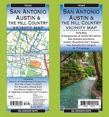 San Antonio & Austin vicinity map. San Antonio and Austin are vibrant cities in Texas, each offering a unique blend of history, culture, and entertainment.  Visit exciting places such as the Alamo, Market Square, River Walk in San Antonio to Zilker Park,