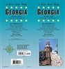 GEORGIA FIVE STAR ROAD MAP.  This map includes a mileage chart and index.  Areas covered are Albany Atlanta & Vicinity, Athens, Augusta/Aiken, Brunswick and the Golden Isles, Columbus & vicinity, Macon/Warner Robins, Savannah & vicinity, and Valdosta.