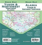 ALASKA YUKON NORTHWEST TERRORTIES.   This is an excellent map covering these areas showing roads, rivers and relief.  There is detailed maps of Anchorage, AK, Dawson City, YT, Fairbanks, AK, Juneau, AK, Skagway, AK, Whitehorse, YT, and Yellowknife, NT