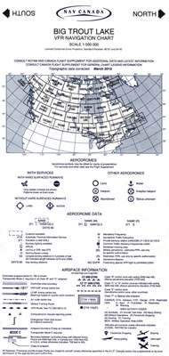 VNC 5017 Big Trout Aeronautical Chart. The VFR Navigation Chart (VNC) is used by VFR pilots on short to extended cross-country flights at low to medium altitudes and at low to medium airspeeds. The chart displays aeronautical information and sufficient to