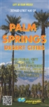 Palm Springs detailed street map. Detailed Street map includes Cathedral City, Coachella, Desert Hot Sprgs, Indian Wells, Indio, La Quinta, Palm Desert and Rancho Mirage. Comes folded.
