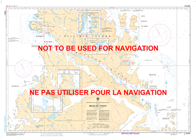5064 - McLelan Strait - Canadian Hydrographic Service (CHS)'s exceptional nautical charts and navigational products help ensure the safe navigation of Canada's waterways. These charts are the 'road maps' that guide mariners safely from port to port. With