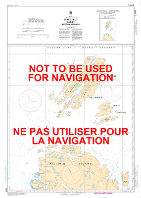 5065 - Gray Strait and Button Islands - Canadian Hydrographic Service (CHS)'s exceptional nautical charts and navigational products help ensure the safe navigation of Canada's waterways. These charts are the 'road maps' that guide mariners safely from por