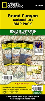 Grand Canyon National Park Map Pack Bundle National Geographic Trails Illustrated. National Geographic Trails Illustrated's three map collection provides two unique perspectives on the park; a comprehensive overview of the entire park and its neighboring