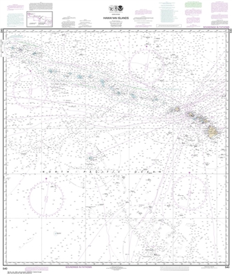 NOAA Chart 540. Nautical Chart of the Hawaiian Islands. NOAA charts portray water depths, coastlines, dangers, aids to navigation, landmarks, bottom characteristics and other features, as well as regulatory, tide, and other information. They contain all c