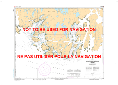 5459 - Resolution Harbour and Acadia Cove - Canadian Hydrographic Service (CHS)'s exceptional nautical charts and navigational products help ensure the safe navigation of Canada's waterways. These charts are the 'road maps' that guide mariners safely from