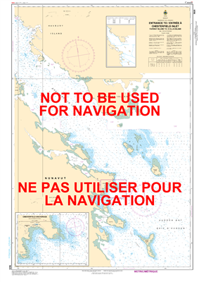 5620 - Entrance to Chesterfield Inlet (Fairway Island to Ellis Island) - Canadian Hydrographic Service (CHS)'s exceptional nautical charts and navigational products help ensure the safe navigation of Canada's waterways. These charts are the 'road maps' th