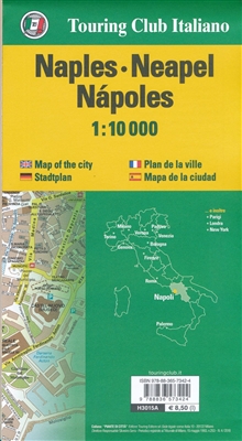 Naples Travel Road Map.  This is a very detailed travel map at 1:10,000 scale and comes with a plastic sleeve.