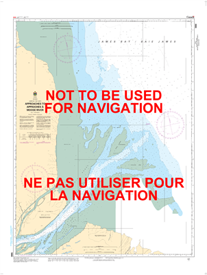 5860 - Approaches to Moose River - Canadian Hydrographic Service (CHS)'s exceptional nautical charts and navigational products help ensure the safe navigation of Canada's waterways. These charts are the 'road maps' that guide mariners safely from port to