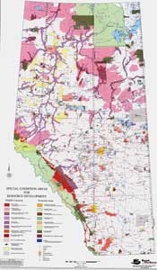Alberta Provincial Base Map Special Conditions Laminated