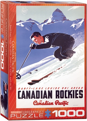 Banff & Lake Louise Ski Areas by Peter Ewart 1000 Piece Puzzle. Known as the giant of Canadian skiing, the pristine mountain backdrops of the Banff-Lake Louise ski areas are legendary. Strong high-quality puzzle pieces. Made from recycled board and printe