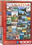 CANADA VINTAGE POSTERS - PUZZLE - 1000 PC.  High quality puzzle of Vintage Travel Posters of Canada.