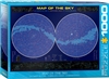 TMap of the Sky - 1000 Piece Puzzle. Finished Puzzle Size: 19.25" x 26.5". Images of The Northern and Southern Hemispheres include constellations, double or multiple stars, variable stars, galaxies, diffuse and planetary nebulae, Milky Way Galaxy, open cl