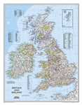 Britain & Ireland Classic National Geographic Wall Map. Our classic political map of Britain and Ireland shows country boundaries, thousands of place names, major highways and roads, airports, bodies of water, and more.