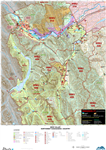 Bow Valley NW Kananaskis WMU Map.  The maps shows the boundary for Kananaskis Country, the Public Land Use Zones, crown land, private or freehold land, park boundaries, wildlife corridors and sanctuaries, camping spots, trailheads, roads, atv trails, hiki