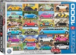 VW GONE PLACES - PUZZLE - 1000 PC.  High quality puzzle of various Volkswagons.