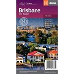 Brisbane & Region Travel & Road Map. Hema's major city maps clearly highlight all freeways and major and minor roads. A complete overview of the city is provided by a fully-indexed suburban road map which includes an inset of the CBD. A regional map compl