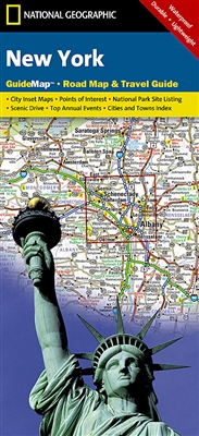 New York National Geographic State Guide Map