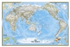 Pacific Centered Political Wall Map - National Geographic Wall Map. National Geographic's World map is the standard by which all other reference maps are measured. The World map is meticulously researched and adheres to National Geographic's convention of