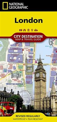 London National Geographic Destination City Map. In addition to the easy-to-read map on the front with a map of the London Underground, the back includes: - Regional map - Points of interest - Airport diagrams for Heathrow and Gatwick - Inset map for Hyde