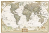 World Executive National Geographic Wall Map Poster. This elegant, richly colored antique-style world map features the incredible cartographic detail that is the trademark quality of National Geographic. The map features a Tripel Projection, which reduces