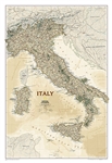 Italy Executive National Geographic Wall Map. This elegant, richly colored antique-style map features the incredible cartographic detail that is the trademark of National Geographic quality. In addition to detailed reference information - country boundari
