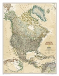 North America Executive Wall Map Wall Map - National Geographic. Our executive style political map of North America features country boundaries, place names, bodies of water, airports, major highways and roads, and much more.