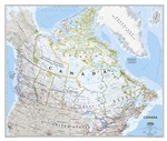 Canada Political Wall Map - National Geographic. This classic-style wall map of Canada features thousands of place names, accurate political boundaries, national parks, archaeological sites, and major infrastructure networks such as roads, canals, ferry r