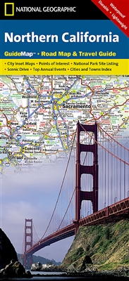 Northern California National Geographic State Guide Map