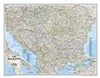 Balkans Political Wall Map - National Geographic. The map covers Albania, Austria, Bosnia and Herzegovina, Bulgaria, Croatia, Hungary, Kosovo, Macedonia, Moldova, Montenegro, Romania, Slovenia, as well as the outlying border countries of Greece, Italy, Sl