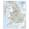 England & Wales Political Wall Map - National Geographic. National Geographic's Classic style wall map of England and Wales (Cymru) provides exceptional detail of two of the three regions that make up the island of Great Britain. The map features a bright