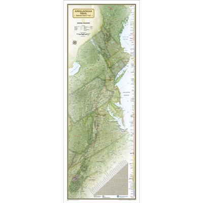 Appalachian Trail USA Wall Map - National Geographic. National Geographic's map of the Appalachian Trail is ideal for fans and hikers of this magnificent national scenic trail. It makes a great planning tool or as reference to track progress on the 2,200
