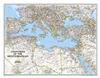 Countries of the Mediterranean Classic National Geographic Wall Map. This National Geographic wall map features the countries bordering the great inland sea the Mediterranean. Exquisitely detailed, this reference map contains hundreds of place names, many
