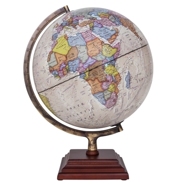 Atlantic Beige Illuminated Globe Waypoint Geographic