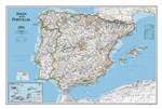 Spain & Portugal Classic National Geographic Wall Map. This wall map of Spain and Portugal shows both countries in incredible detail. Also included are inset maps for major cities and surrounding islands.