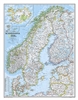 Scandinavia Political Wall Map - National Geographic. This beautiful wall map of Scandinavia and surrounding countries conforms to National Geographic's demanding cartographic standards. Unparalleled detail shows political boundaries, major cities and tow