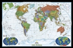 World Decorator Wall Map - National Geographic. Bright colors and unparalleled detail bring the world alive! Enjoy the accuracy and beauty of this world map from the cartographers at National Geographic. Created with the Winkel Tripel projection, this map
